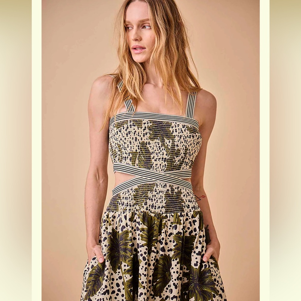 Hunter Bell midnight palm Cece dress NWOT retails for $525 size 2
